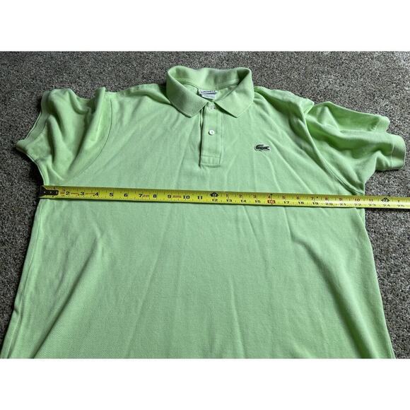 Lacoste Men’s Neon Green Short Sleeve Cotton Polo Shirt Size 6 U.S. XL - Picture 6 of 6